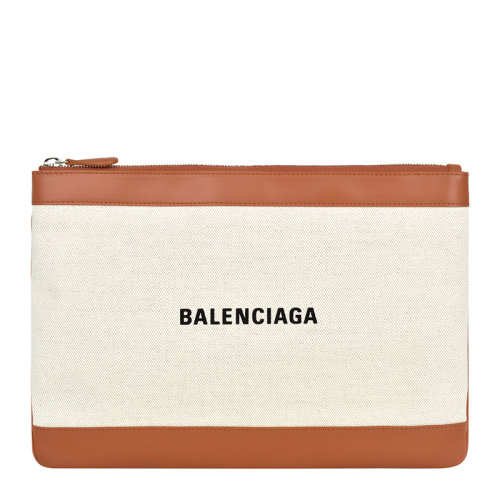 Balenciaga/巴黎世家 女士拼色帆布配皮時(shí)尚字母徽標(biāo)印花長(zhǎng)款拉鏈開合錢夾錢包手拿包女包 420407-AQ37N 多色可選