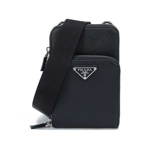 PRADA/普拉達  男士皮革單肩斜挎包腰包 2ZH126 053