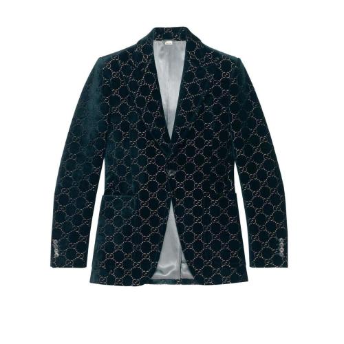  GUCCI古馳 22年秋冬 男士 GG天鵝絨夾克 522514 Z402L 4635