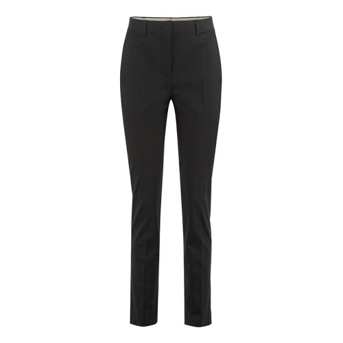  MaxMara/麥絲瑪拉 女士黑色棉質(zhì)休閑褲 NICHEL 006 PLFSX