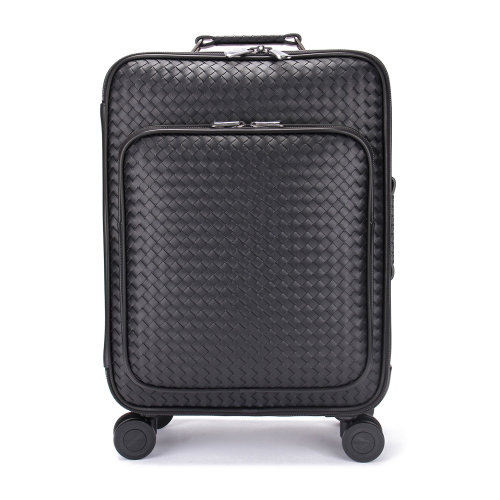 BottegaVeneta/葆蝶家 男士經(jīng)典款編織牛皮革拉桿箱行李箱445086V4651