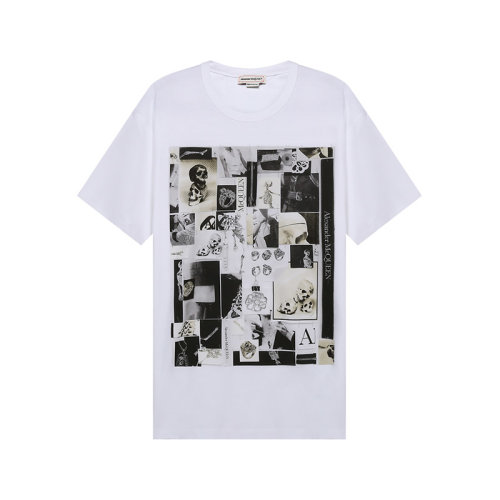 AlexanderMcQueen/亞歷山大麥昆 男士短袖T恤棉質(zhì)圓領(lǐng) 662589 QRZ75