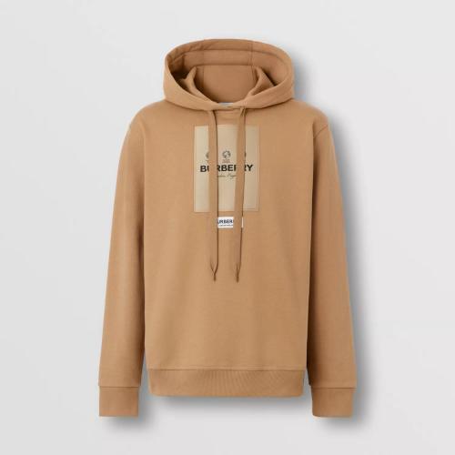  BURBERRY 22年秋冬 男士 標(biāo)簽嵌花棉質(zhì)連帽衫 80575311