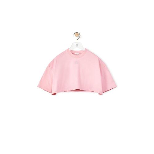  LOEWE羅意威 22年秋冬 女士 短袖T恤 Cropped Anagram T-shirt in cotton S540Y22X16-7200