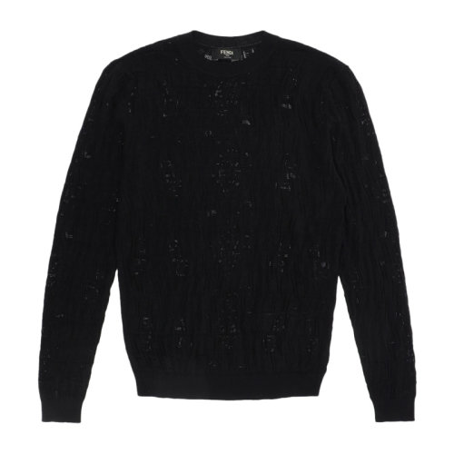 FENDI/芬迪 男士白色粘膠纖維毛衣 FZY442 AFZA F0U69