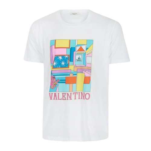  Valentino/華倫天奴 男士多色棉質短袖T恤 PV3MG10U 3LE 0BO PLFSX
