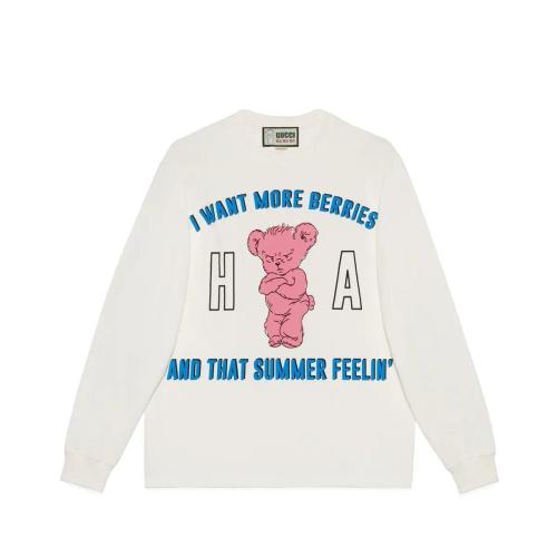  GUCCI古馳 22年秋冬 男士 Gucci HA HA HA特別系列小熊T恤 581903 XJE4Y 9095
