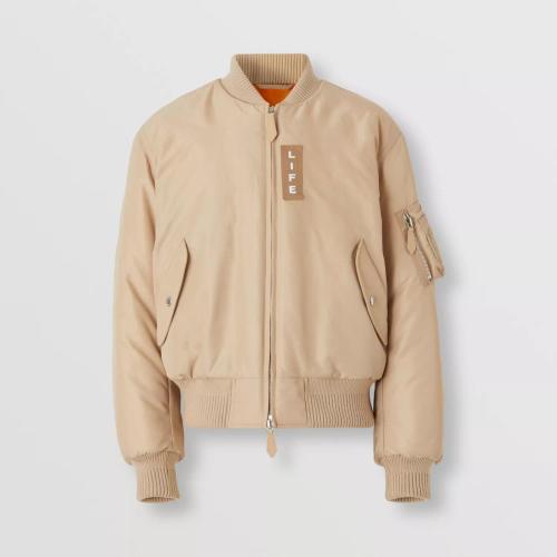  BURBERRY 22年秋冬 男士 徽標(biāo)印花尼龍飛行夾克 80544851