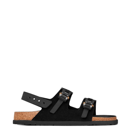 DIOR/迪奧 22年秋冬新款 BIRKENSTOCK MILANO聯(lián)名系列 男士黑色磨砂牛皮革涼鞋3SA117ZSG_H900