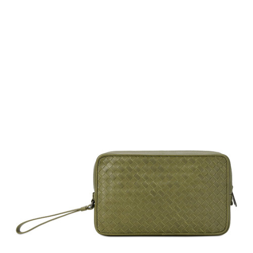 Bottega Veneta/葆蝶家 男士純色牛皮經(jīng)典編織拉鏈開合多層錢夾錢包卡包腕包手包手拿包男包 344776-V4651 多色可選