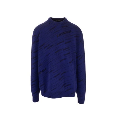  Balenciaga/巴黎世家 男士海軍藍(lán)時(shí)尚休閑針織衫/毛衣 583080 T1524 4160 PLFSX