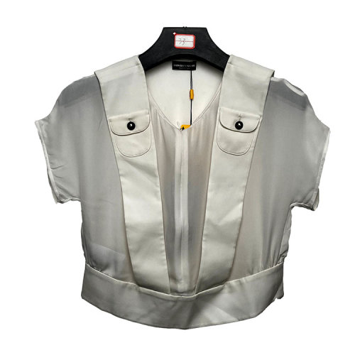 Emporio Armani/安普里奧阿瑪尼/白色女士短袖T恤(瑕疵折扣）