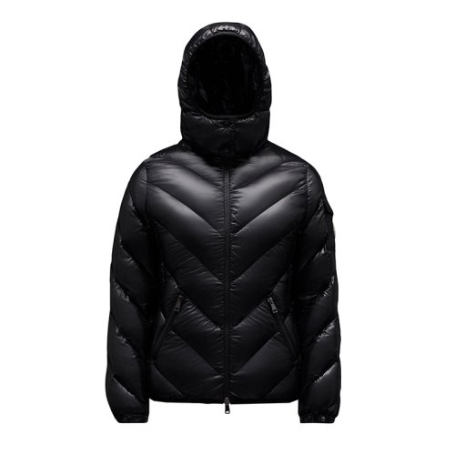 1碼 Moncler/蒙克萊 22年早春新款 BROUEL系列 女士黑色漆面尼龍羽絨服G20931A00114C0064999