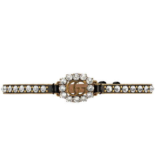 GUCCI/古馳  黑色 雙G皮革項(xiàng)圈553396I56718061