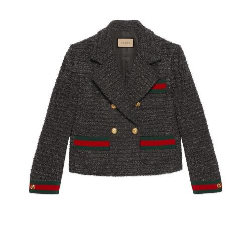  GUCCI古馳 22年秋冬 女士 混色花呢夾克 674335 ZAHVT 1078