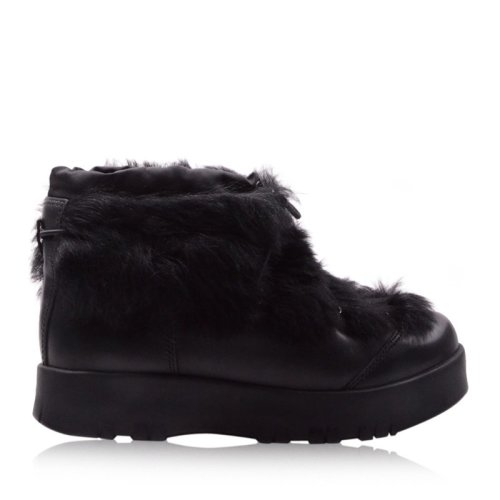 PRADA/普拉達(dá) 女士兔毛牛皮短靴及踝靴3T 6093