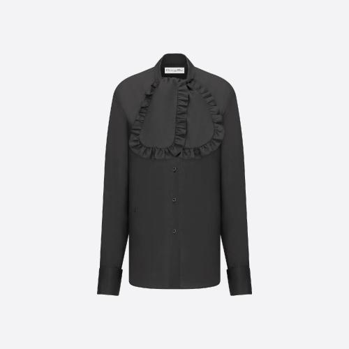  DIOR迪奧 22年秋冬 女士 長袖襯衫 寬領結襯衫 311B0_6009_X9000