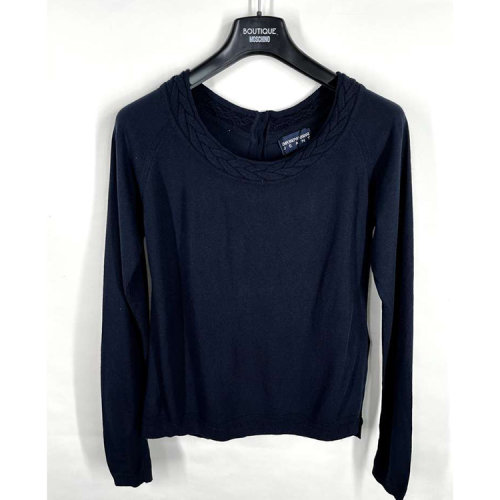 Emporio Armani/安普里奧阿瑪尼 女士藏藍(lán)色針織衫 EA00015679