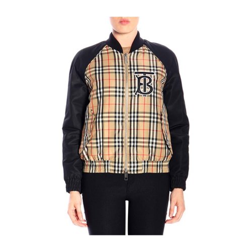 BURBERRY/博柏利 19年秋冬 服裝 棒球服 女性 格紋 胸標(biāo) 混色 女士夾克 8011533