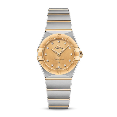 OMEGA/歐米茄 星座系列 精鋼 18K金 鉆石刻度 石英機(jī)芯 女士腕表 131.20.25.60.58.001