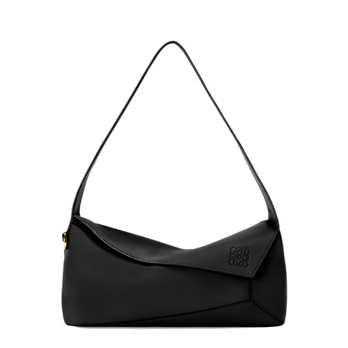 LOEWE/羅意威 22春夏新款Puzzle Hobo系列 女士黑色納帕小牛皮拼圖手提單肩包0010643500