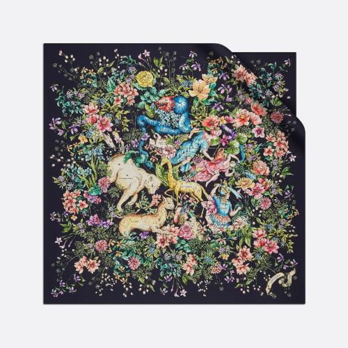  DIOR迪奧 22年秋冬 女士 圍巾 Dior 印花方巾 24NCO090I603_C581