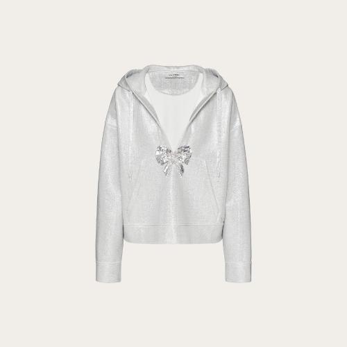  VALENTINO華倫天奴 22年秋冬 女士 衛(wèi)衣 SWEAT-SHIRT BRODé EN JERSEY LUREX XB3MF16F71WD00