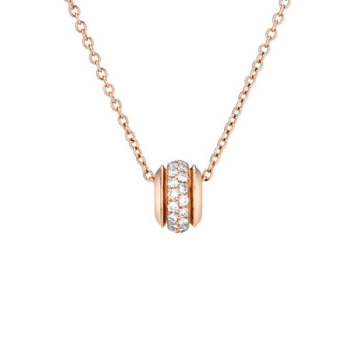 PIAGET/伯爵 經(jīng)典款POSSESSION時(shí)來運(yùn)轉(zhuǎn)系列 18K金玫瑰金鑲鉆可轉(zhuǎn)動(dòng)項(xiàng)鏈 項(xiàng)鏈 G33P0095