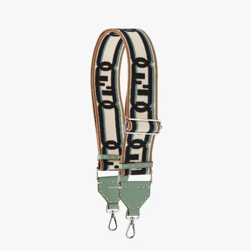  FENDI芬迪 22年秋冬 女士 肩帶 拼色布料肩帶 8A_V134AM2TF1JCC