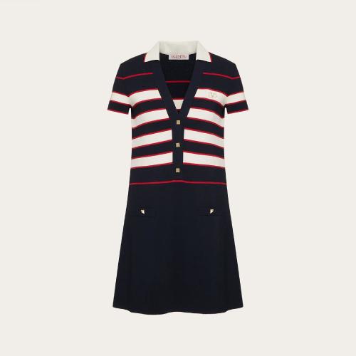  VALENTINO華倫天奴 22年秋冬 女士 連衣裙 ROBE EN VISCOSE EXTENSIBLE 1B3KD08L7FG45P