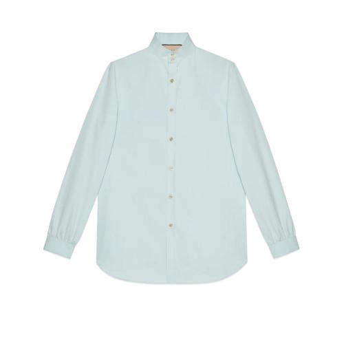  GUCCI古馳 22年秋冬 男士 棉布府綢襯衫 672134 ZAEC4 4977