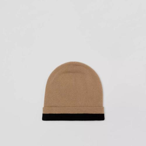  BURBERRY 22年秋冬 女士 徽標嵌花羊絨毛線帽 80610351