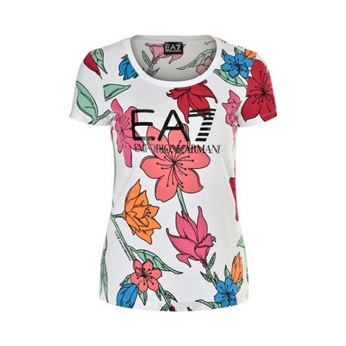  Emporio Armani/安普里奧阿瑪尼 女士深藍色棉質(zhì)短袖T恤 3ZTT71 J12Z 1100 PLFSX