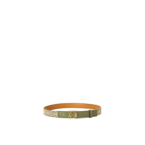  LOEWE羅意威 22年秋冬 女士 腰帶 Anagram belt in jacquard and calfskin E619Z26X01-3966