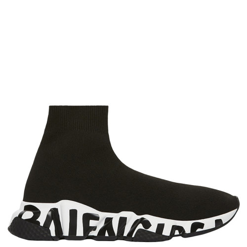Balenciaga/巴黎世家  Speed系列 女士黑色網(wǎng)眼涂鴉運動鞋605942W2DB71015