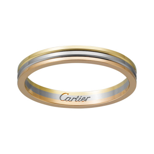 CARTIER/卡地亞 TRINITY系列 18K金黃金白金玫瑰金三色戒指 求婚訂婚結(jié)婚對戒 B4209900