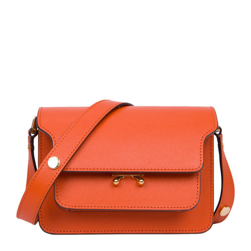 MARNI/瑪尼 Trunk系列 女士牛皮單肩包手提包挎包風琴包