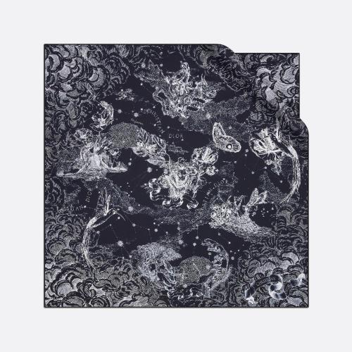  DIOR迪奧 22年秋冬 女士 圍巾 Dior 印花方巾 24CON090I606_C585