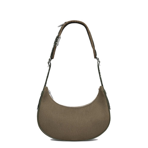 CELINE/賽琳 22春夏新款AVA系列 男士卡其綠色錦綸中號徒步單肩斜挎手提包198472DWN.15KH