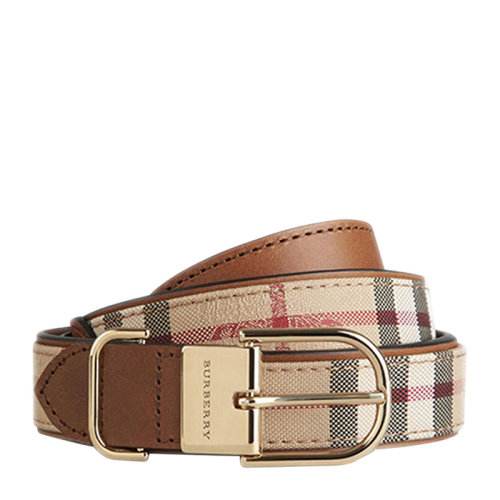 BURBERRY/博柏利 女士Ewell經(jīng)典格紋針扣式商務(wù)休閑腰帶皮帶 3943106