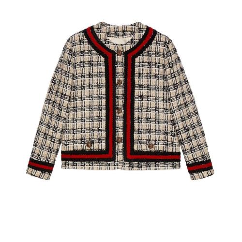  GUCCI古馳 22年秋冬 女士 方形G格紋花呢夾克 652255 ZAGLP 2254