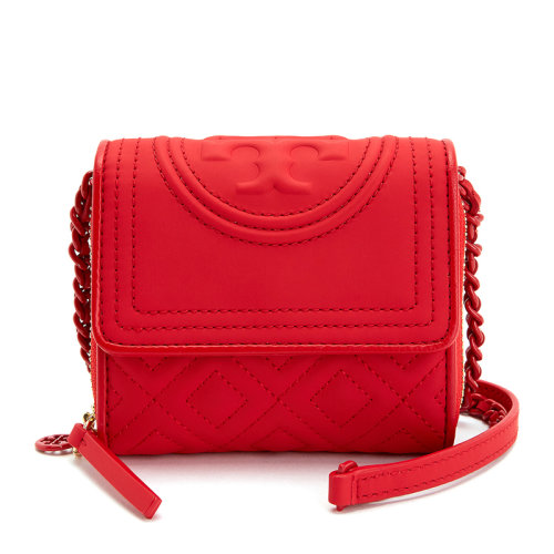 Tory Burch/湯麗柏琦 Fleming系列 女士菱形人造革翻蓋單肩包斜挎包鏈條包女包 54300多色可選