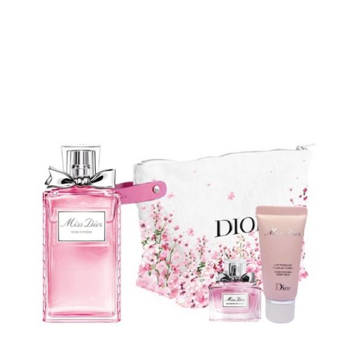 預(yù)售5-7天發(fā)貨DIOR/迪奧 迪奧小姐玫舞輕旋淡香水50ml套裝化妝包隨機(jī)