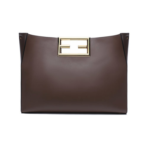 FENDI/芬迪 女士FENDI WAY系列牛皮雙F手柄手提包大號 8BH392 AAIW