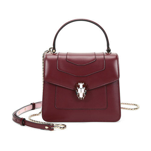 BVLGARI/寶格麗 女士SERPENTI FOREVER系列牛皮蛇頭扣手提單肩斜挎包 288891