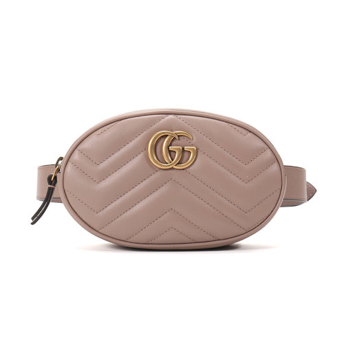 GUCCI/古馳 女士GG MARMONT系列牛皮腰包 476434 DSVRT