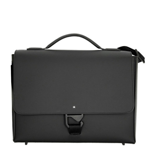 MontBlanc/萬寶龍 男士黑色皮革商務休閑手提包公文包男包 123930