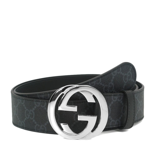 GUCCI/古馳  古琦腰帶 男士灰黑色時(shí)尚休閑腰帶 411924 KGDHX 8449 HKY012467