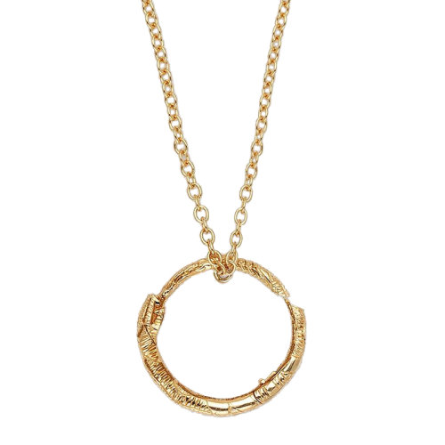 GUCCI/古馳 蛇形圖案戒指吊墜18K金黃金項(xiàng)鏈 461994J85008000