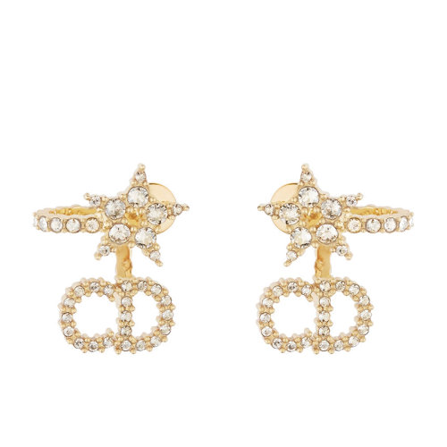 DIOR/迪奧 經(jīng)典款 CLAIR D LUNE鍍金水晶耳環(huán) E1099CDLCY_D301